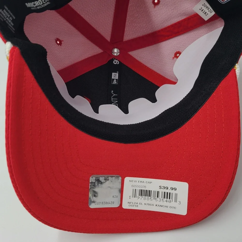 Kansas City Chiefs Hat Snapback New Era 9Seventy‎ Red Yellow Rope NFL Sideline